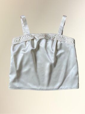 Kasper Ivory Camisole with Swirl Embroidered Trim